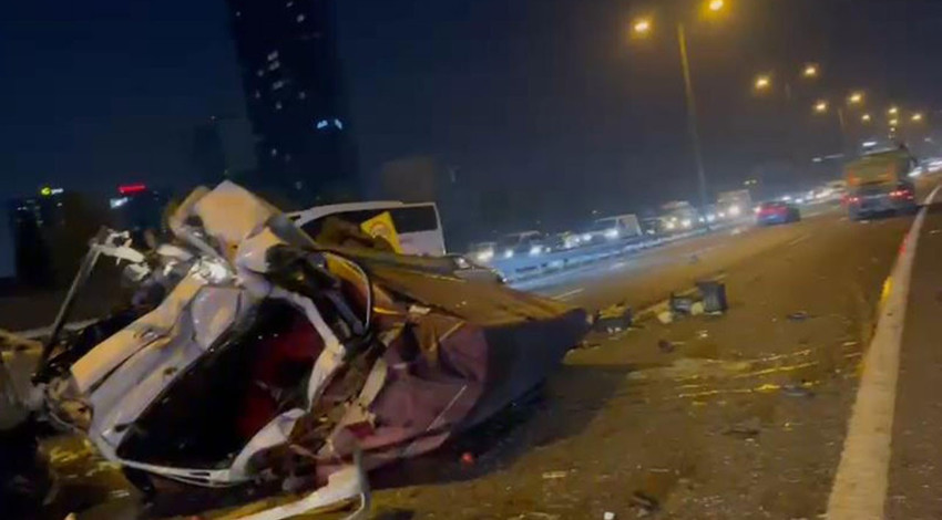 TEM Otoyolu'nda zincirleme kaza; trafik yoğunluğu oluştu