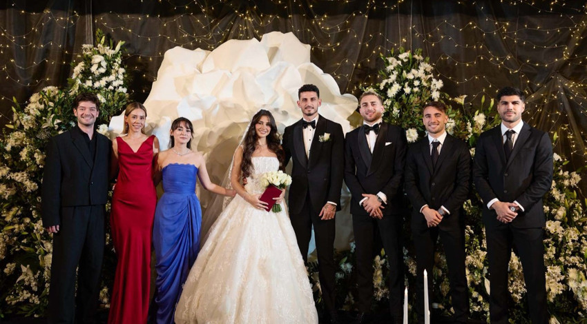 Hazal Çağlar ve Samet Akaydin evlendi! Ünlüler akın etti! İşte düğünden kareler