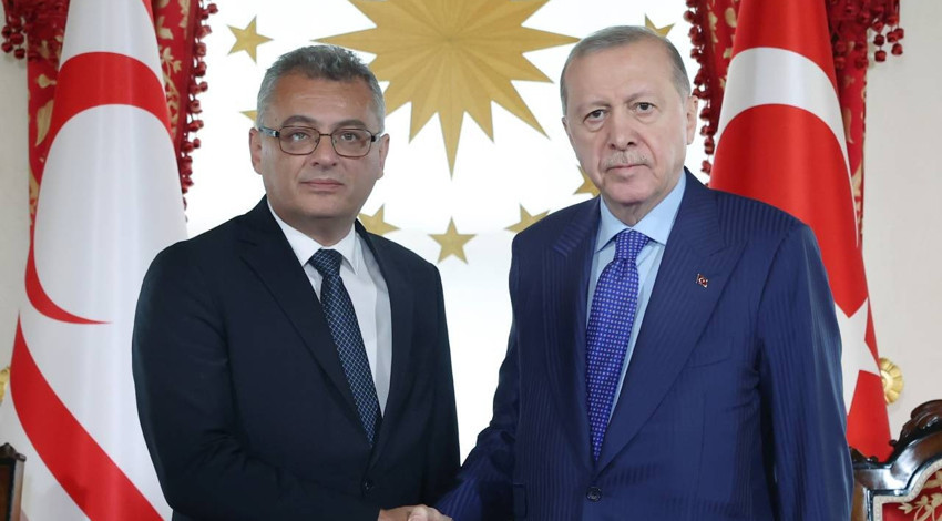 Cumhurbaşkanı Erdoğan, KKTC Cumhurbaşkanı Erhürman ile görüştü