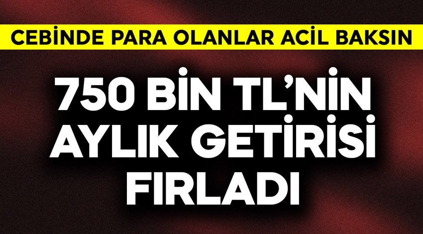 750 bin TL'nin aylık getirisi fırladı! Cebinde para olanlar acil baksın