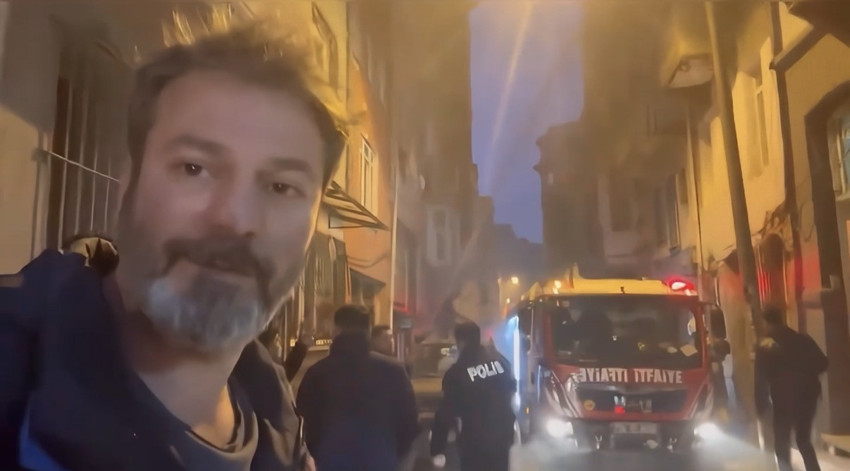 Beyoğlu’nda daire alev alev yandı; Oyuncu Umut Özkan ve eşi son anda kurtuldu - Resim : 2