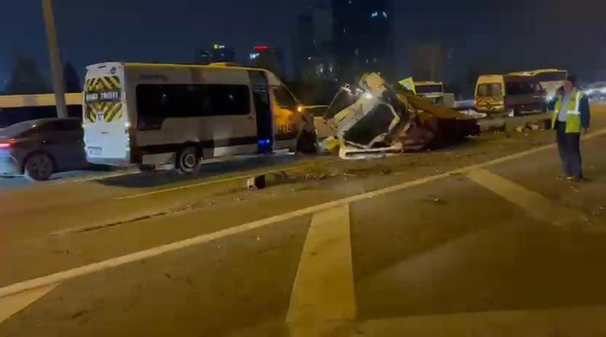 TEM Otoyolu'nda zincirleme kaza; trafik yoğunluğu oluştu - Resim : 2