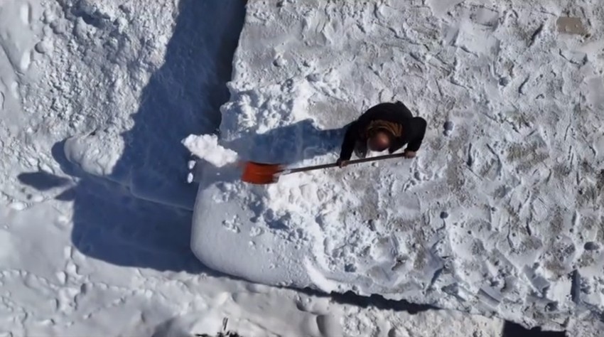 Bitlis'in karla kaplanan ilçesi havadan görüntülendi. Doğal güzelliği  hayran bıraktı - Resim : 2