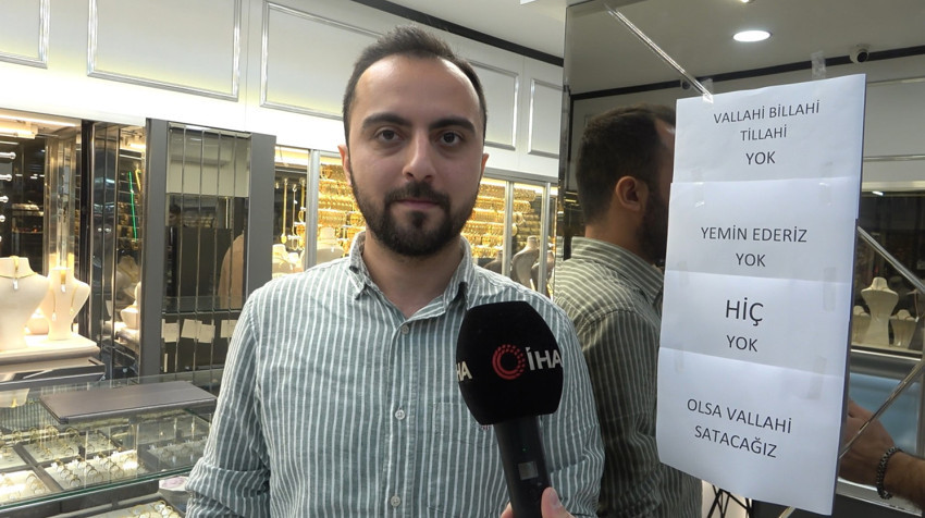 Vatandaş akın etti, kuyumcu çareyi yemin etmekte buldu: 