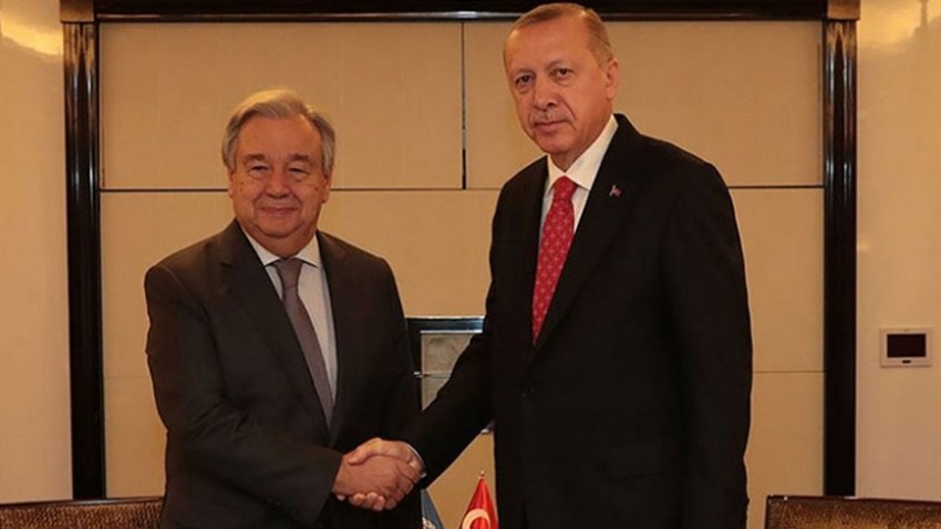 Cumhurbaşkanı Erdoğan BM Genel Sekreteri Guterres ile görüştü