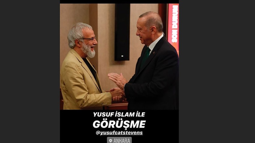 Cumhurbaşkanı Erdoğan ünlü şarkıcı Yusuf İslam'ı kabul etti