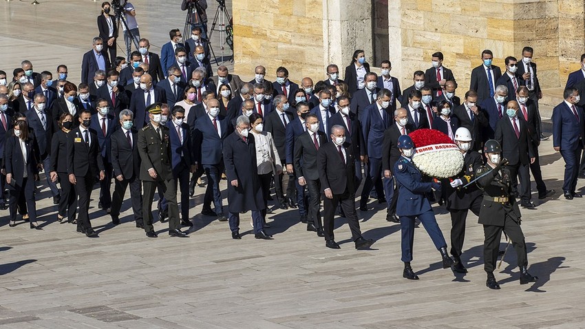 TBMM'nin açılışının 101. yılı: Devlet erkanı Anıtkabir'de