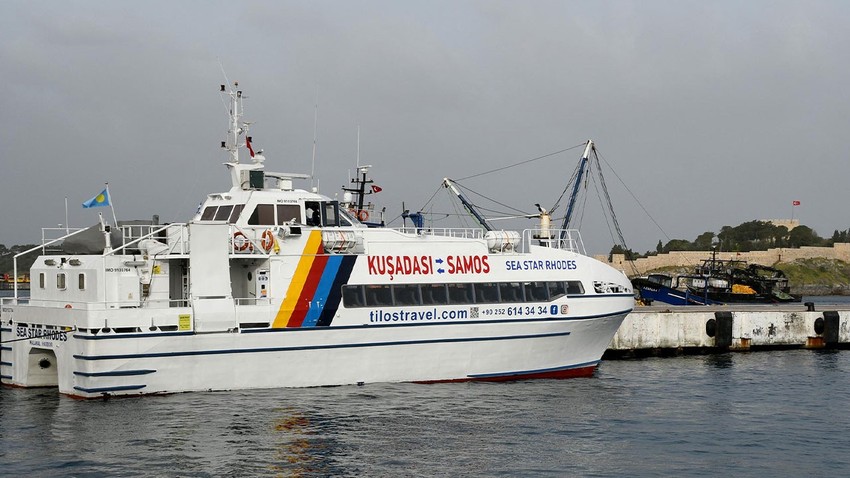 Kuşadası'ndan Sisam'a 2 yıl sonra ilk feribot seferi