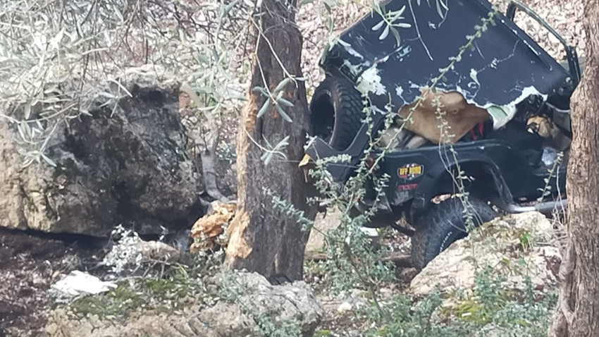 Kaza yaptığı araçtan kurtuldu düşen kaya sonu oldu!