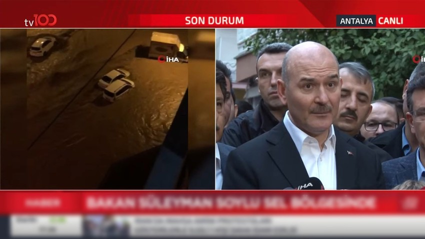 İçişleri Bakanı Süleyman Soylu, sel bölgesinde! Bakan Soylu son durumu açıkladı! "Devletimizin tüm imkanlarıyla buradayız"