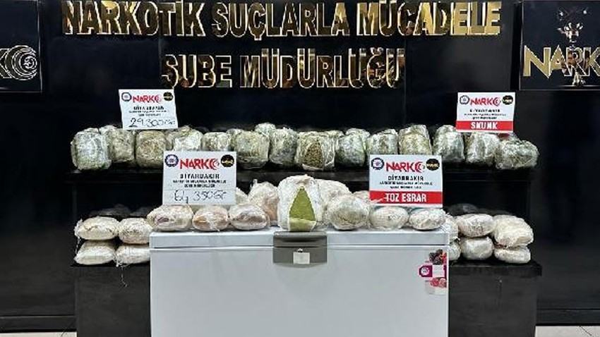 Kargo şirketinde 93 kilo esrar ele geçirildi