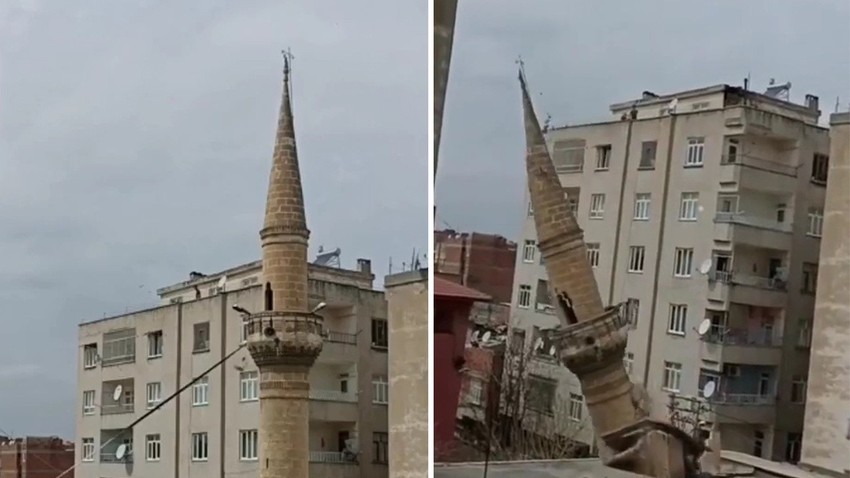 Diyarbakır'da depremde hasar görmüştü: Cami minaresi kontrollü bir şekilde yıkıldı