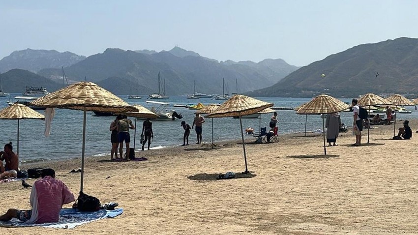 Marmaris'te termometreler sınırları zorladı! Sıcaklık 46 dereceye ulaştı: vatandaş denize akın etti