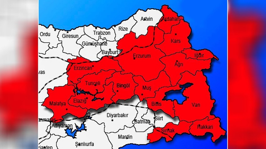 Ukrayna'dan geldi Elazığ, Malatya, Bingöl, Tunceli ve Adıyaman 5 ilimiz için resmi uyarı verildi