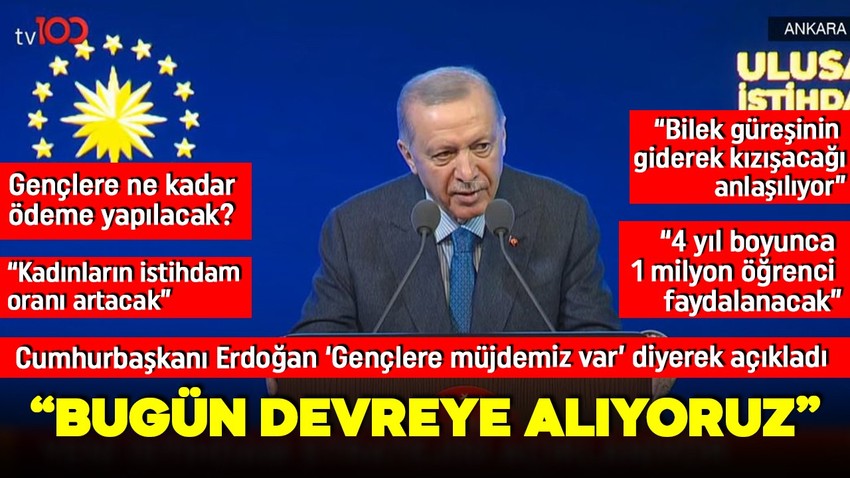 Cumhurbaşkanı Erdoğan'dan gençlere müjdemiz var diyerek duyurdu: Bugün başlatıyoruz!