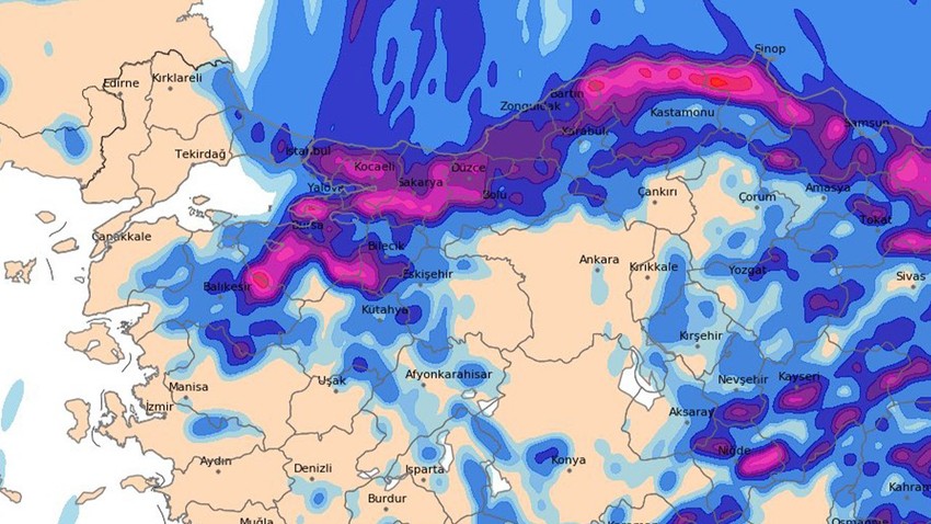 Marmara'ya perşembeyi cumaya bağlayan gece uyarısı. Yüzde 80 ile girip içeride 0 kalacak