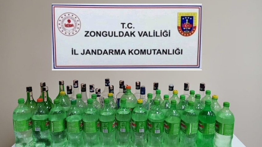 Çaycuma'da 20 litre etil alkol ele geçirildi