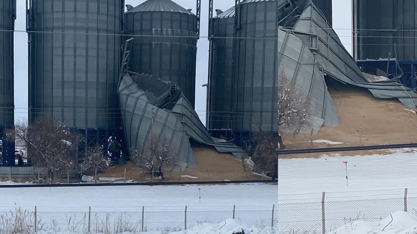 Kayseri'de buğday dolu silo çöktü: Tonlarca buğday yerlere saçıldı