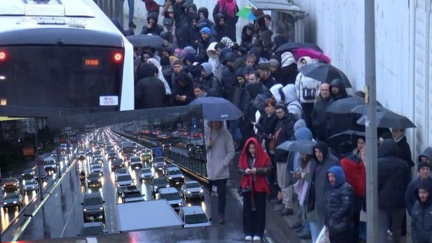 İstanbul yağmur trafiği