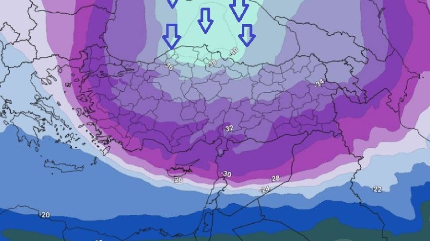 Marmara'yı da yüzde 100 etkileyecek... Cuma gecesi tarih verildi, 500 hpa üst seviyede -40 derecelik Orta Karadeniz'den girecek