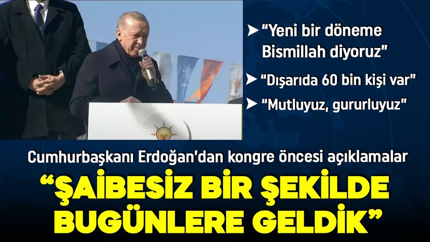 Cumhurbaşkanı Erdoğan'dan açıklamalar: Şaibesiz şekilde bugüne geldik