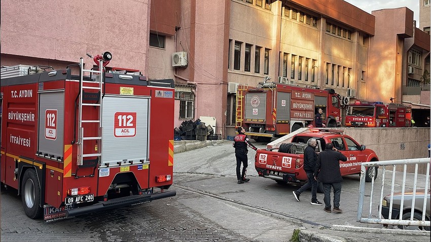 Aydın'da hastanedeki yangın söndürüldü