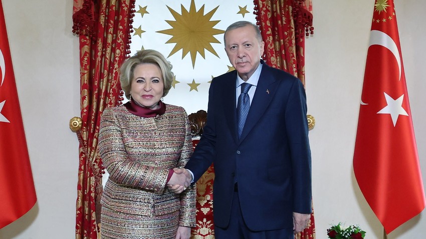 Cumhurbaşkanı Erdoğan, Rusya Federasyon Konseyi Başkanı Matviyenko’yu kabul etti