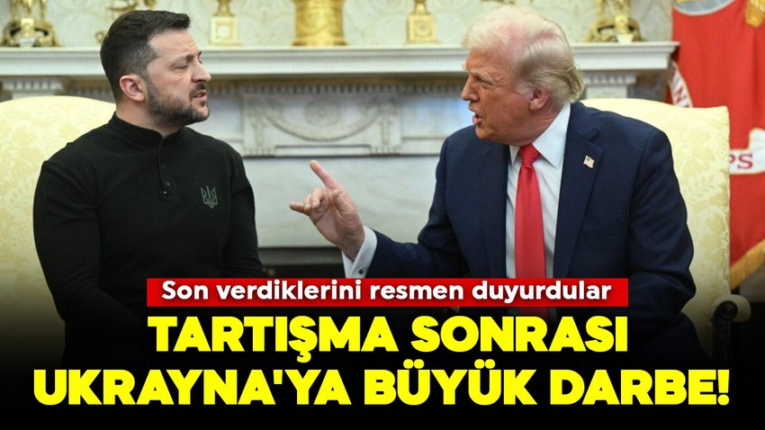 Zelenskiy ile tartışan Trump'tan Ukrayna'ya büyük darbe! Son verdiklerini resmen duyurdular