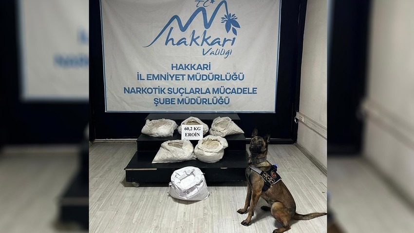 Hakkari'de uyuşturucu operasyonu: 60 kilo eroin ele geçirildi!