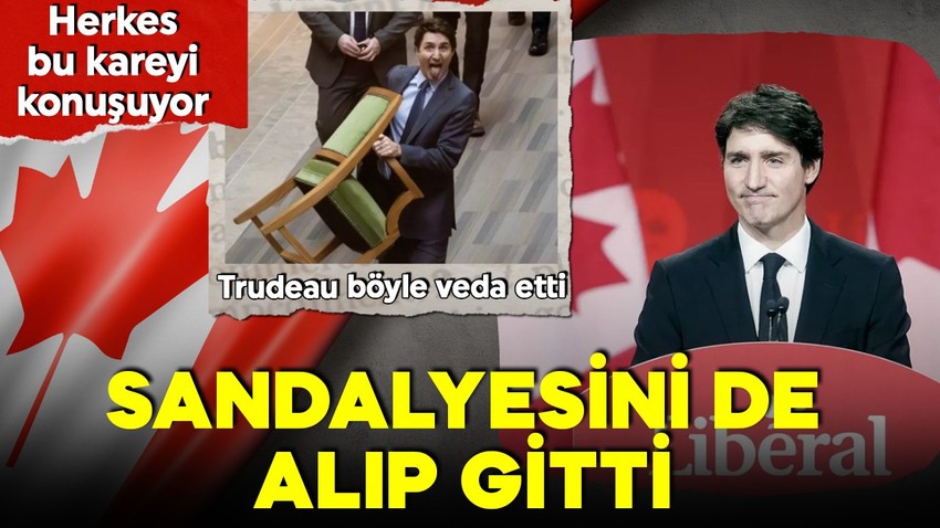 Başbakan Trudeau bu kare ile dillere düştü! Sandalyesini de alıp gitti!