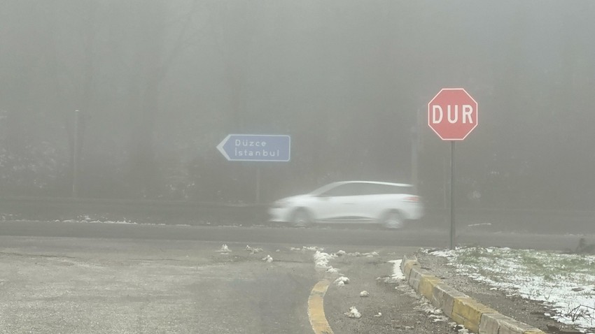 Bolu Dağı'nda sağanak ve sis etkili oldu