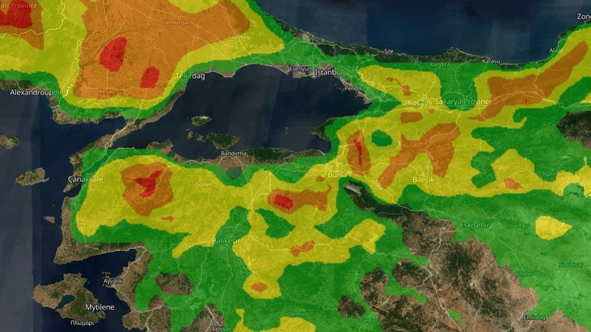 Edirne, Tekirdağ, Kırklareli, Bursa, Balıkesir, Çanakkale, İzmir için perşembe sabah uyarısı verildi. Perşembeye çok dikkat