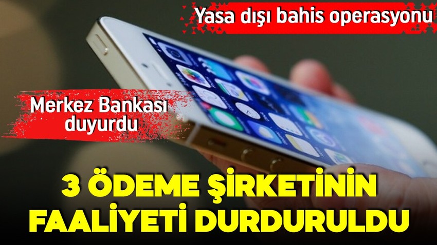 TCMB duyurdu! Pay Fix, İninal ve Aypara'nın faaliyet izinleri durduruldu