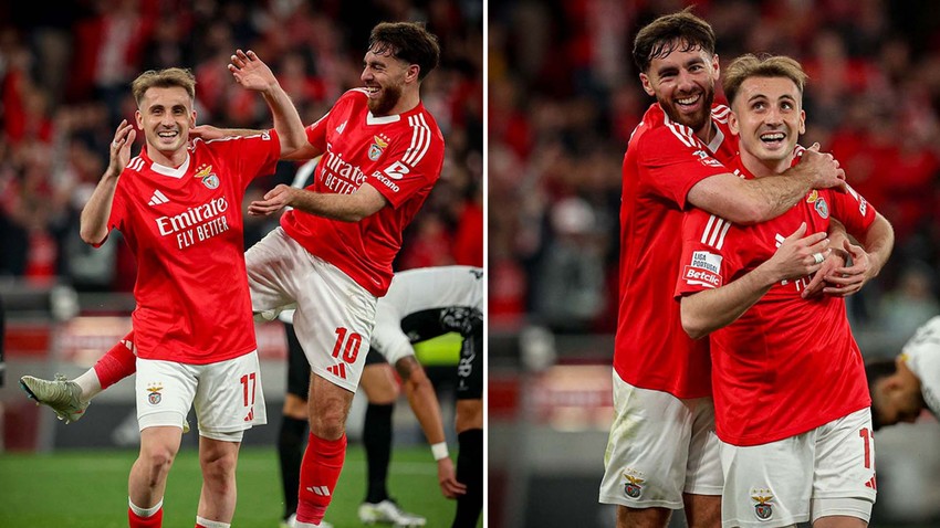 Kerem Aktürkoğlu'dan 2 gol, 1 asistlik şov! Benfica evinde Farense'yi yendi