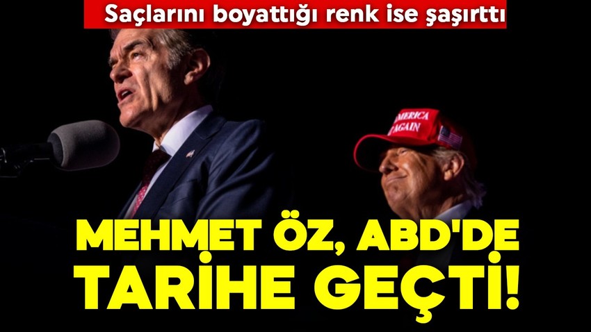 Mehmet Öz, ABD'de tarihe geçti! Saçlarını boyattığı renk ise şaşırttı