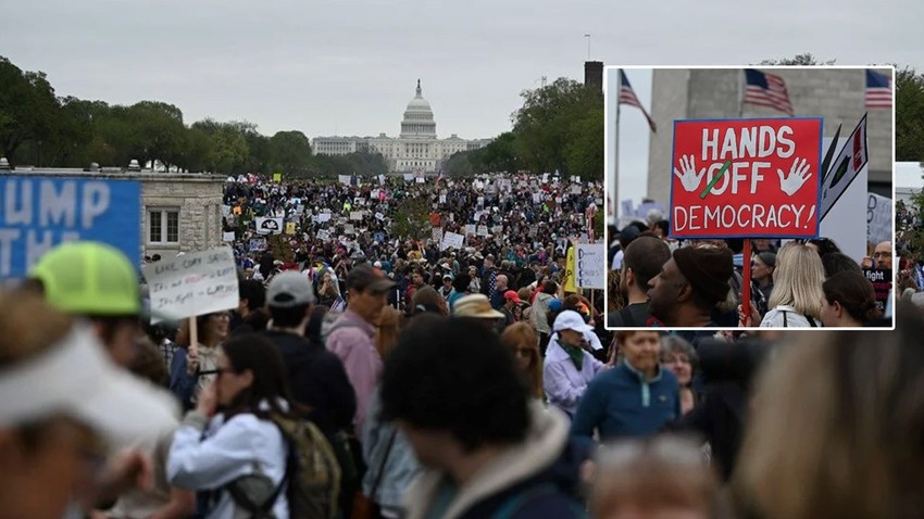 ABD'de ikinci Trump döneminin en büyük protestosu! On binler sokağa çıktı