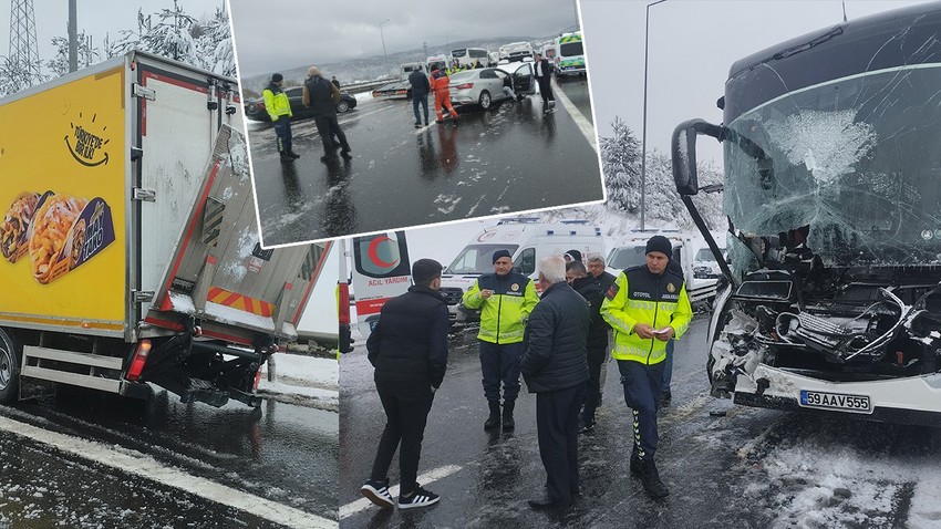 Bolu'da zincirleme kaza! Çok sayıda araç birbirine girdi! İstanbul yönü ulaşıma kapandı