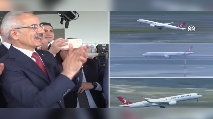 İstanbul'da bir ilk: 3 uçak aynı anda kalktı