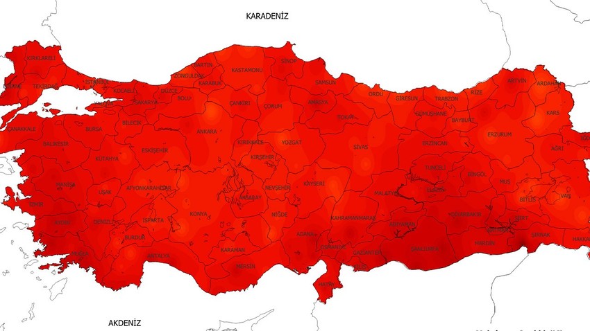 Türkiye'ye cumartesi tarihi yeniden verildi. Batı'dan Doğu'ya doğru hareket edecek