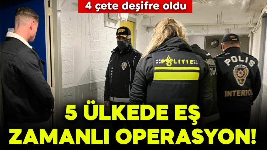 5 ülkede eş zamanlı operasyon! 4 çete deşifre oldu