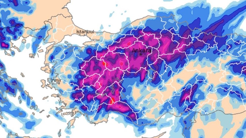 Türkiye'ye cuma için 20 uyarısı gerçekleştirildi. Cuma akşam çıkıp pazar geri dönecek