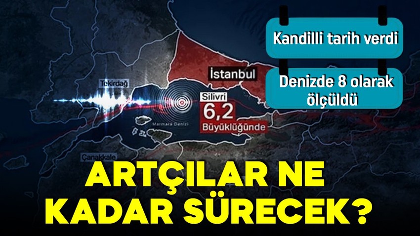 Artçılar ne kadar sürecek? Kandilli tarih verdi! Depremin şiddeti denizde 8 ölçüldü!