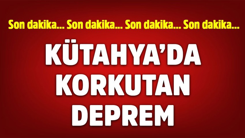 AFAD duyurdu: Kütahya'da 3.9 büyüklüğünde deprem