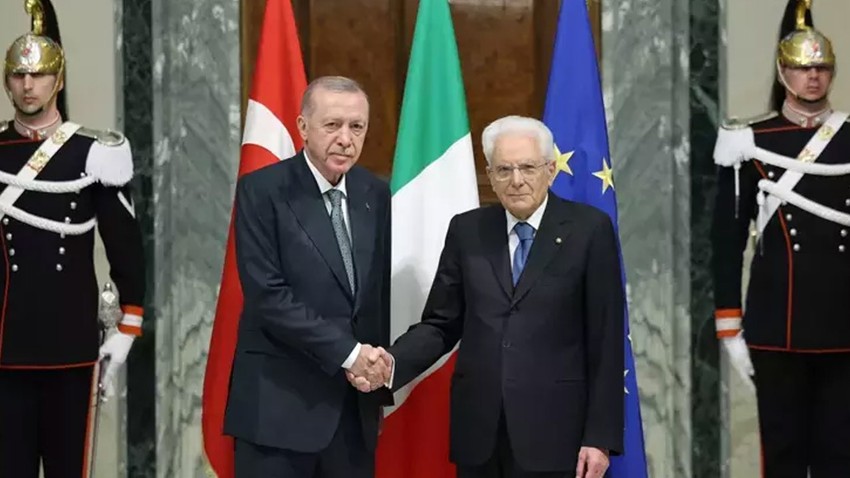 Cumhurbaşkanı Erdoğan İtalya Cumhurbaşkanı Mattarella ile görüştü