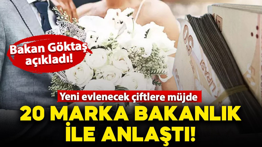 Yeni evlenecek çiftlere müjde: 20 yeni marka ile anlaşma sağlandı! Hangi markalar indirim sağlayacak? İşte detaylar