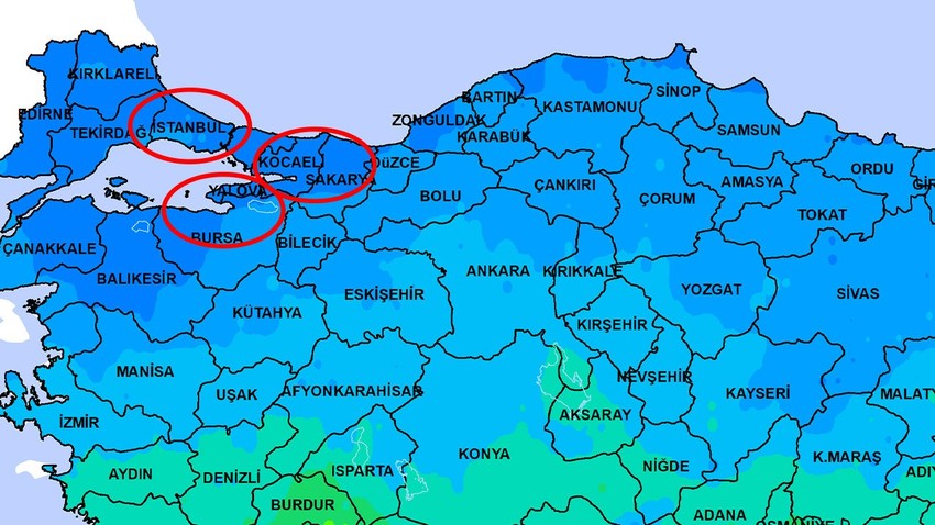 Marmara'ya cumartesi gecesi uyarısı şimdi verildi. Pazar sabahına dikkat