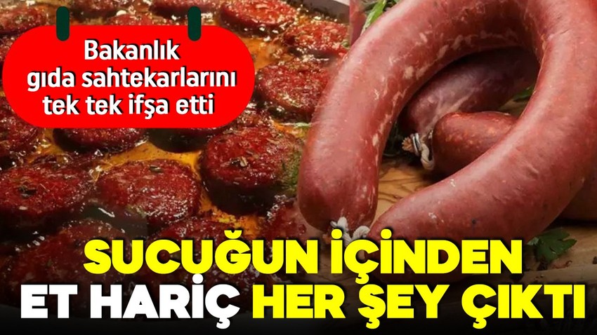 Bakanlık gıda sahtekarlarını tek tek ifşa etti! Sucuğun içinden et dışında her şey çıktı!