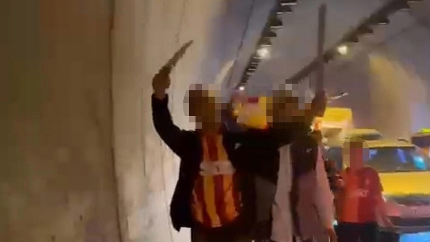 Döner bıçağıyla şampiyonluk kutlayan 2 kişi gözaltına alındı!