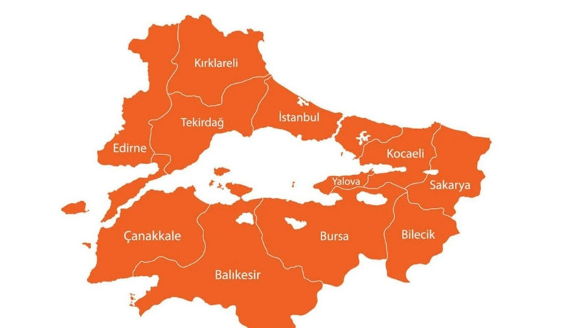 İstanbul, Tekirdağ, Edirne, Kırklareli, Balıkesir, Çanakkale, Bursa, Bilecik, Sakarya, Kocaeli ve Yalova'ya pazartesi öğleden sonra uyarısı
