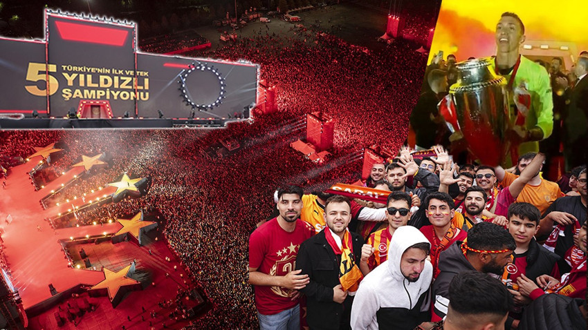 Galatasaray 25'inci şampiyonluğunu kutladı! Yüz binler Yenikapı'da buluştu!